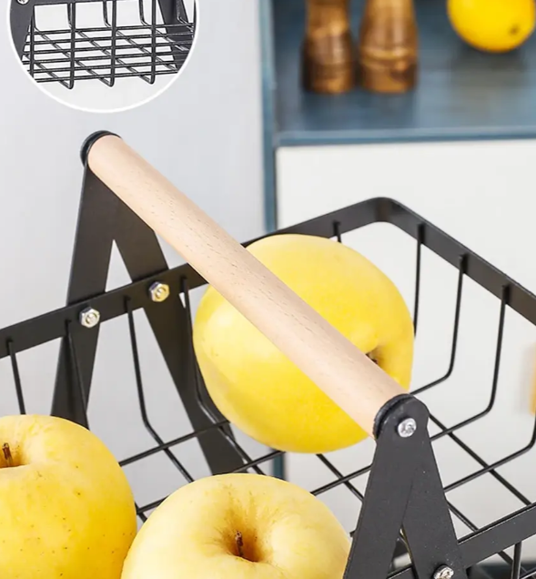 CANASTA ORGANIZADORA DE FRUTAS Y VERDURAS DE 3 NIVELES | MÁS ESPACIO, MÁS ORDEN Y MÁS ELEGANCIA PARA TU COCINA