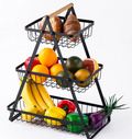CANASTA ORGANIZADORA DE FRUTAS Y VERDURAS DE 3 NIVELES | MÁS ESPACIO, MÁS ORDEN Y MÁS ELEGANCIA PARA TU COCINA