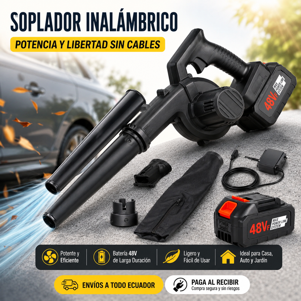 Sopladora y Aspiradora Inalámbrica 2 en 1