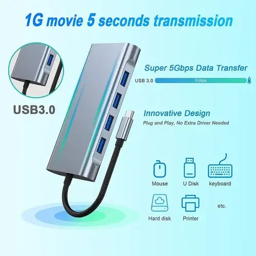Adaptador HUB L 11 en 1